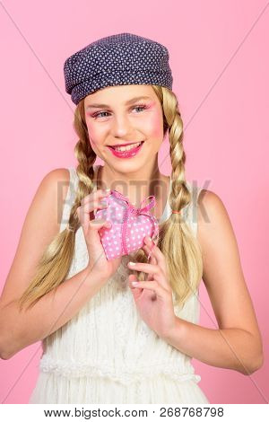 Happy Woman With Fashion Makeup In French Beret. Beauty Salon And Hairdresser. Makeup Cosmetics And 