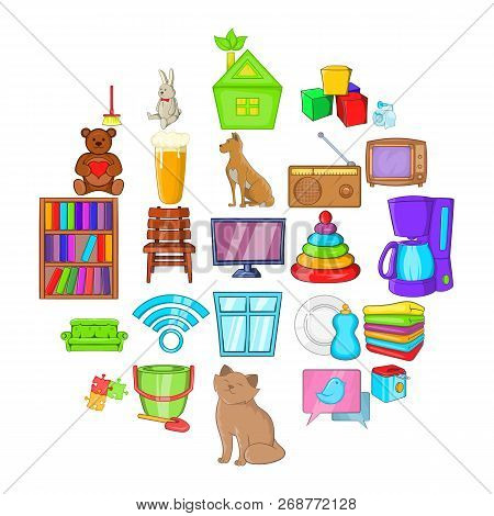 Chamber Icons Set. Cartoon Set Of 25 Chamber Icons For Web Isolated On White Background