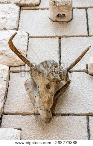 Wall Decoration On The Streets Of Hvar Town, Croatia.