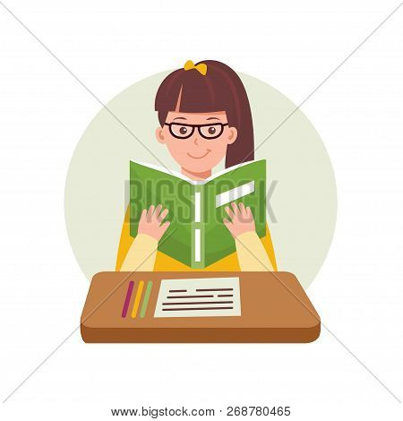 Cute Woman Reading A Book2 Educational Concept