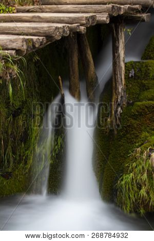 Beautiful Waterfal In Strem Effect, Plitvice Croatia