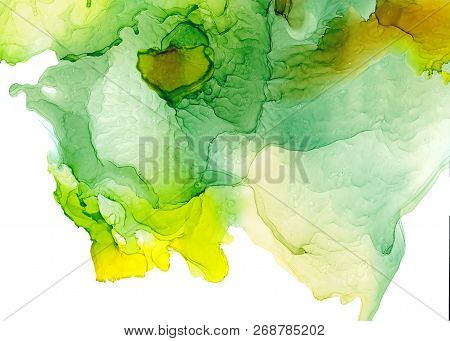 Alcohol Ink Texture. Fluid Ink Abstract Background. Art For Design