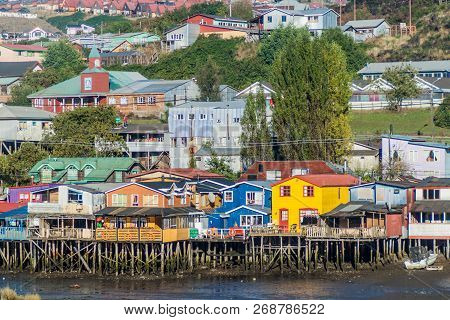 Palafitos Stilt Houses In Castro, Chiloe Island, Chile