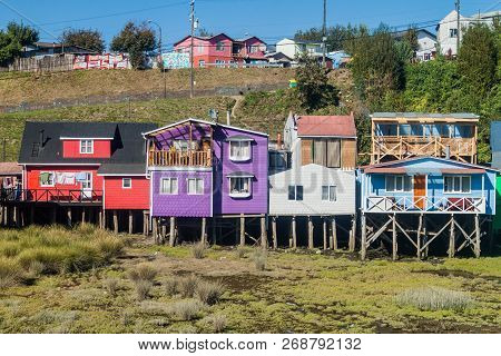 Palafitos Stilt Houses In Castro, Chiloe Island, Chile