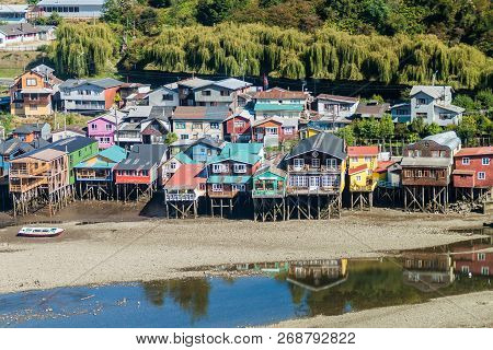 Palafitos Stilt Houses In Castro, Chiloe Island, Chile