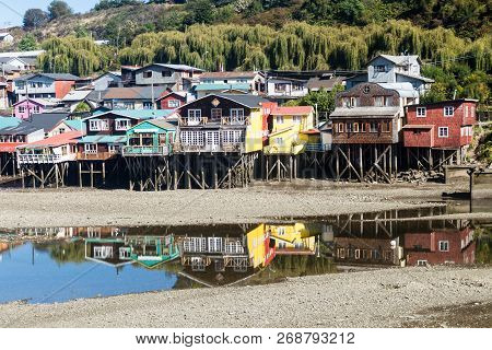 Palafitos Stilt Houses In Castro, Chiloe Island, Chile