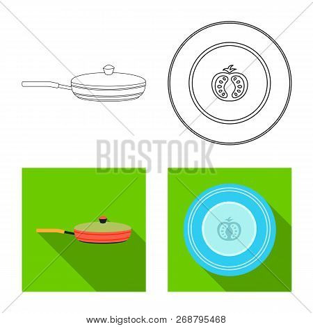 Vector Design Of Kitchen And Cook Icon. Collection Of Kitchen And Appliance Stock Vector Illustratio