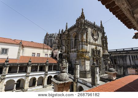 The Hostelry Cloister And The Manueline Nave Of The Church Seen From The Cells Of The Grand Dormitor