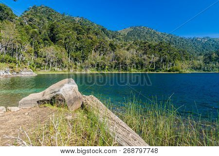 Lago Verde Lake In National Park Huerquehue, Chile