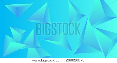 Triangle Background. Abstract Composition Of Triangular Pyramids. Futuristic Geometric Background.  