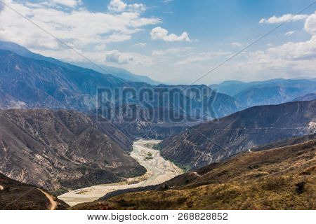 Chicamocha Canyon from Mesa de Los Santos landscapes andes mountains Santander in Colombia South America
