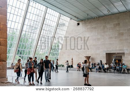 New York City, Usa - June 23, 2018: Egyptian Gallery In The Metropolitan Museum Of Art. It Contains 
