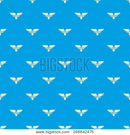 Legion Wing Pattern Vector Seamless Blue Repeat For Any Use