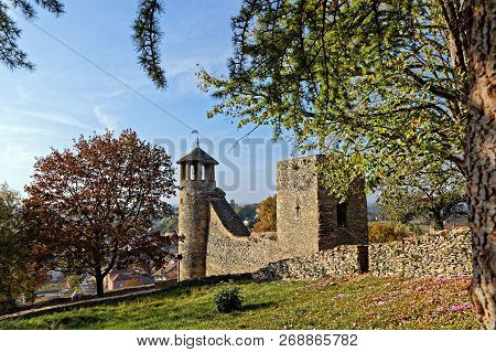Cremieu, France, October 19, 2018 : Remparts Of Cremieu. The City Has A Long And Important Medieval 