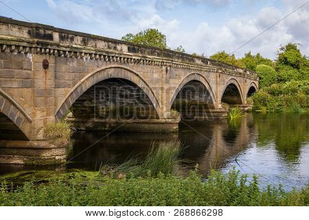 Stone Bridge Over The River Trent Between Repton And Willington