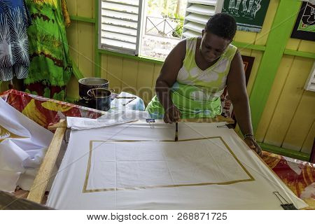 Basseterre, Saint Kitts - May 18, 2015: Port Zante Is The Harbor In Basseterre, Saint Kitts, Which H