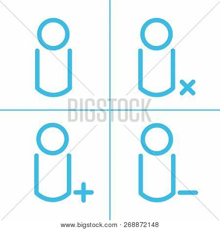 User Icon Set, Vector Illustration Isolated On White Background