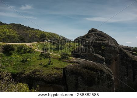 Landscape Of Beautiful Peak In Mountains From Greece