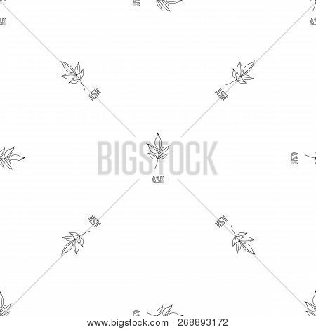 Ash Leaf Pattern Seamless Vector Repeat Geometric For Any Web Design