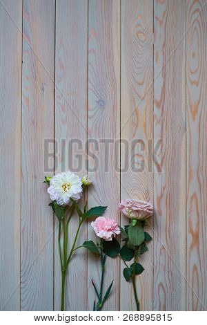 Gentle Vintage Wedding Background And Beautiful Flowers