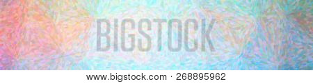 Illustration Of Abstract Orange, Purple, Yellow And Green Impressionist Pointlilism Banner Backgroun