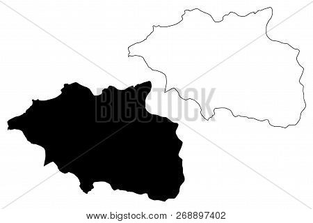 Cankiri (provinces Of The Republic Of Turkey) Map Vector Illustration, Scribble Sketch Çankiri Ili M