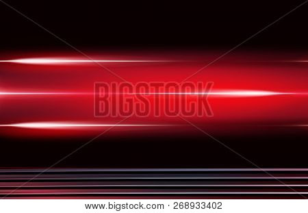 highly technological design with red neon elements