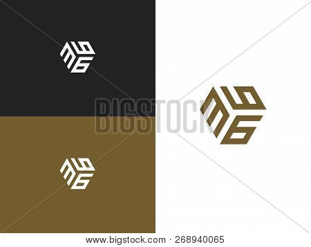 Combination Number, Stylish Vector Emblem For Design