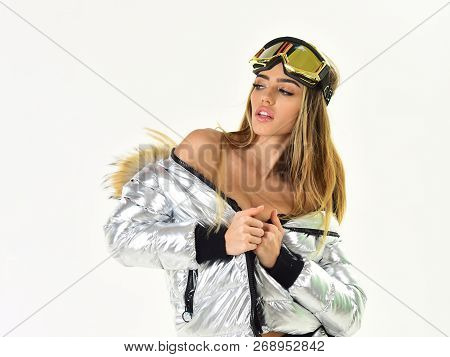 Winter Holidays. Feeling Frosty. Sexy Woman In Winter Clothes. Happy Winter Holidays. Girl In Ski Or