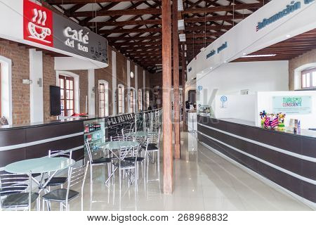Ibarra, Ecuador - June 28, 2015: Interior Of A Railway Station In Ibarra Town, Ecuador