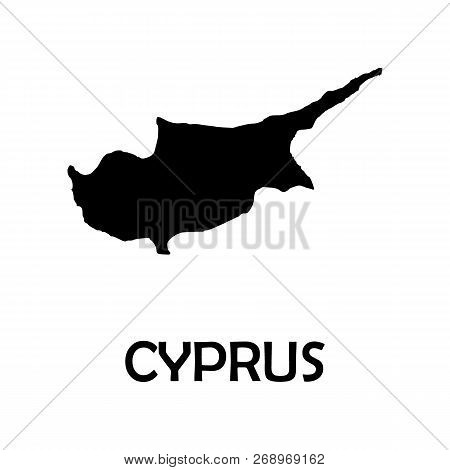 Outline Map Of Cyprus. Isolated Vector Illustration.