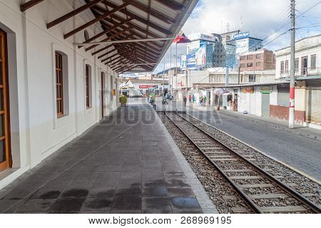Ibarra, Ecuador - June 28, 2015: Railway Station In Ibarra Town Ecuador
