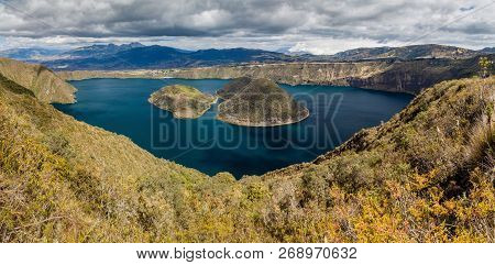 Laguna Cuicocha - Volcanic Crater Lake In Ecuador