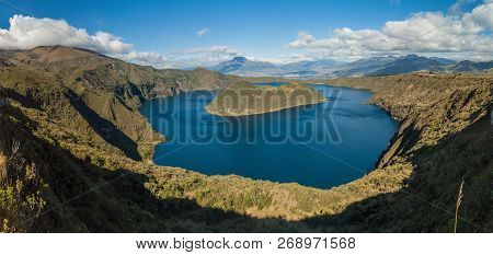 Volcanic Crater Lake Laguna Cuicocha In Ecuador
