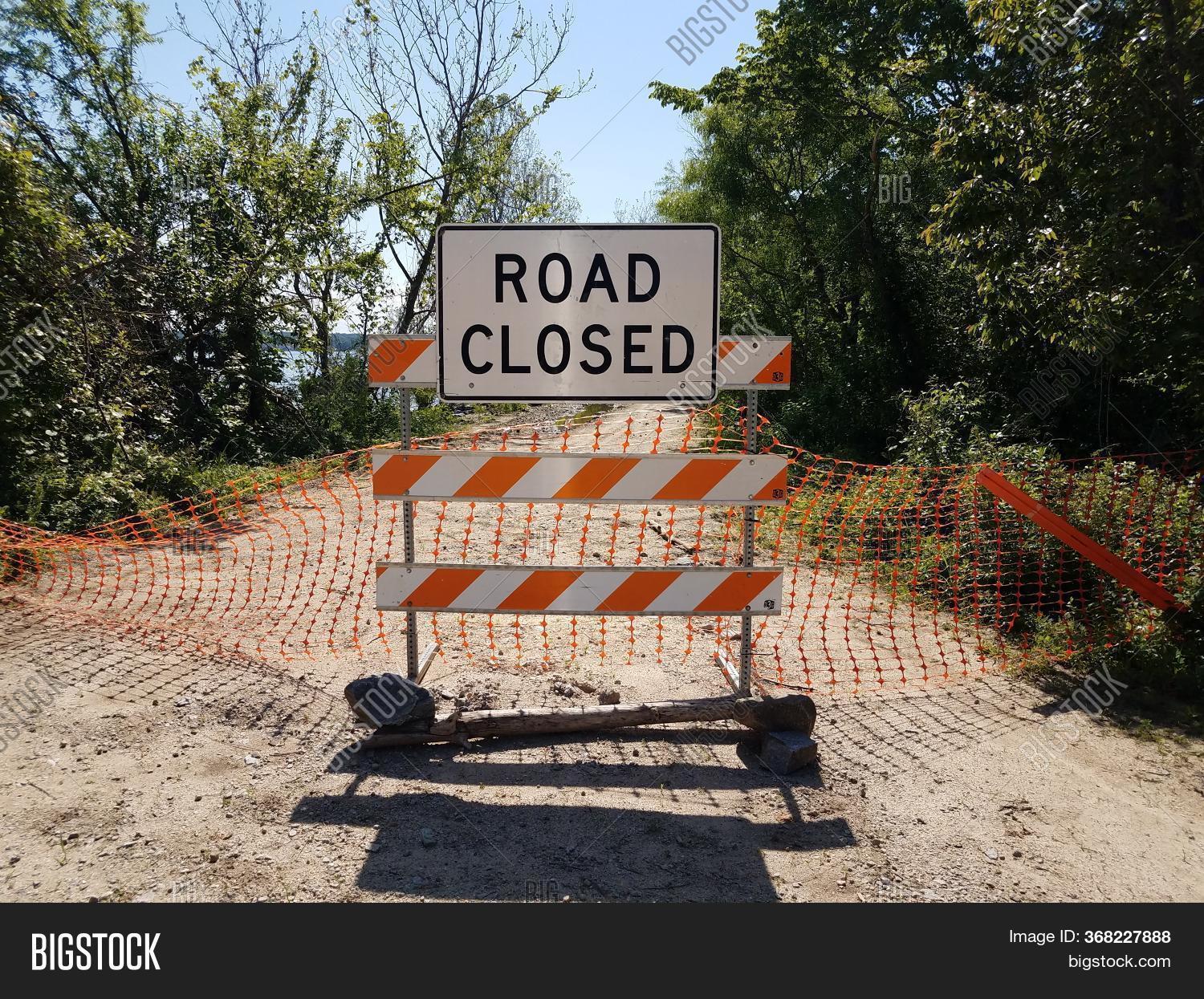 Road Closed Sign Image & Photo (Free Trial) Bigstock