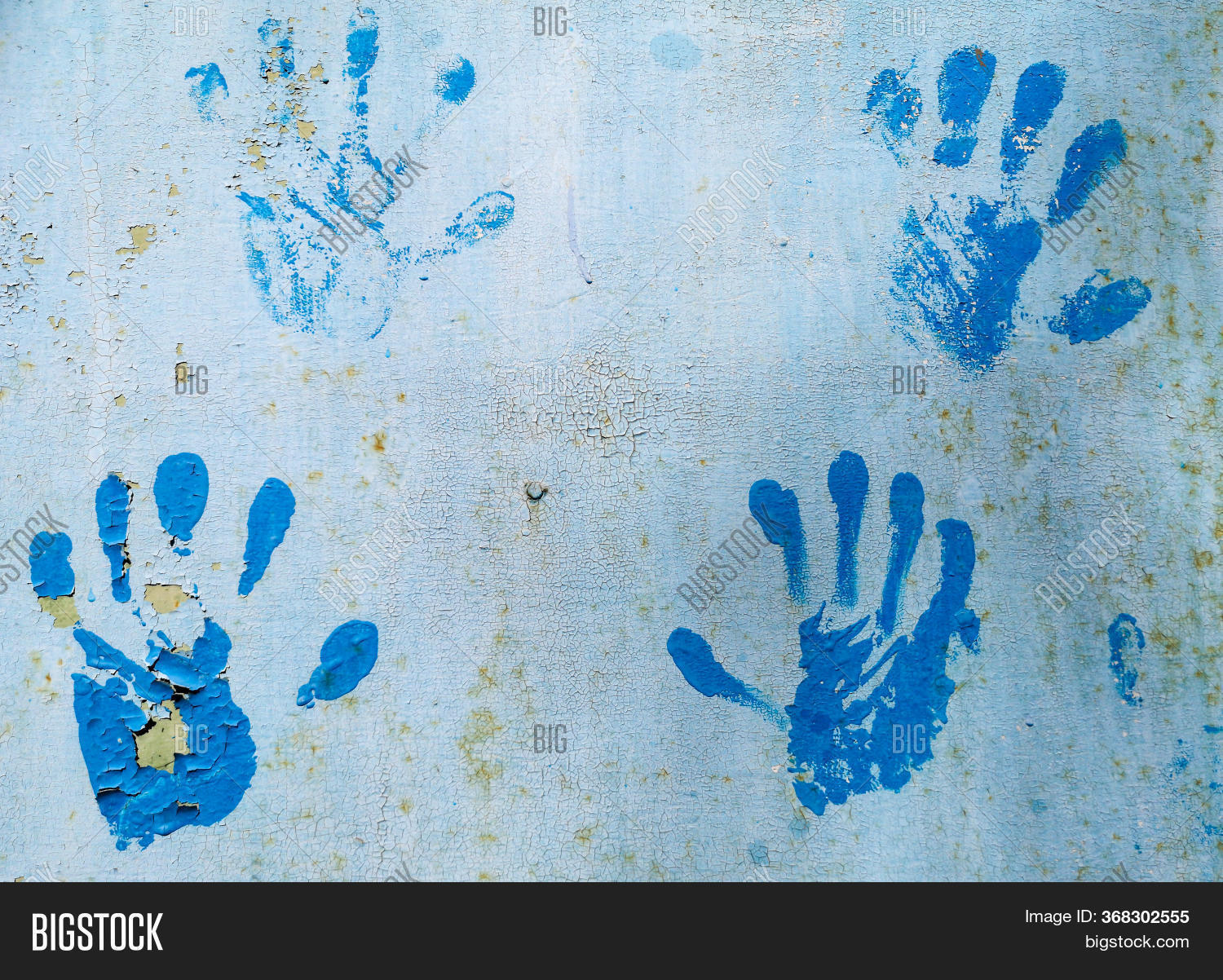 Handprint Blue Paint Image & Photo (Free Trial) | Bigstock