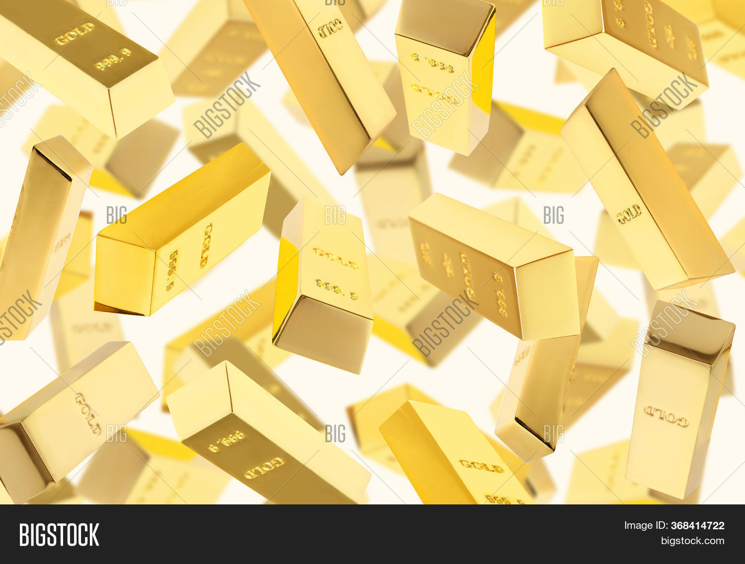 Set Falling Gold Bars Image & Photo (Free Trial) Bigstock