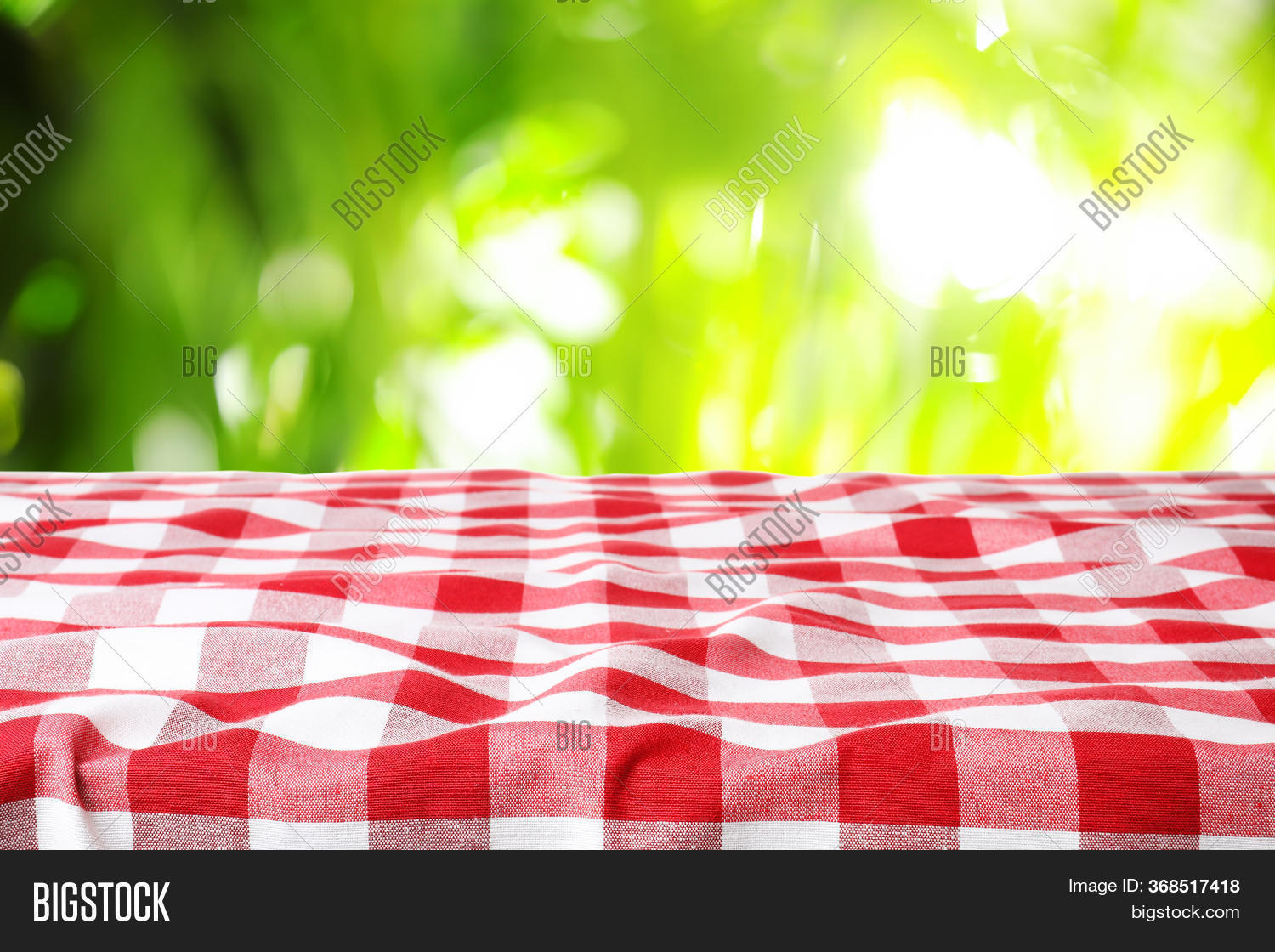 Picnic Table Checkered Image & Photo (Free Trial) Bigstock