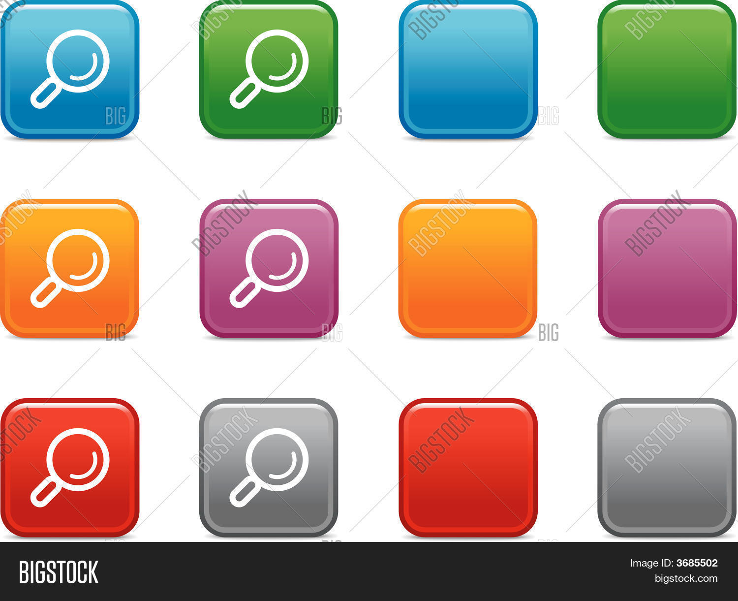Color Buttons Search Vector & Photo (Free Trial) | Bigstock