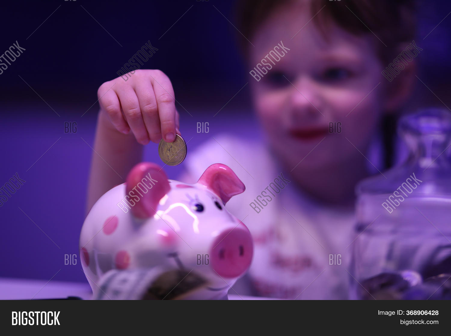 Little Girl Puts Coin Image & Photo (Free Trial) Bigstock
