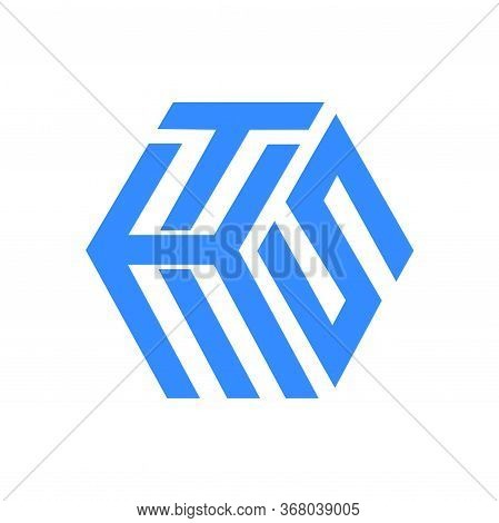Ths, Tks, Skt, Hts, Kts Initials Geometric Cubic Letter Model Logo And Vector Icon