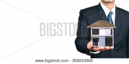 House Residential Structure In Hand.  Concept Of Investment Propert And Finance Investment Concep