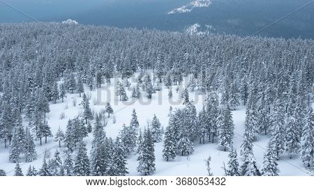 Snow-capped Peaks Of Taganai National Park Located In The South Urals In Russia.