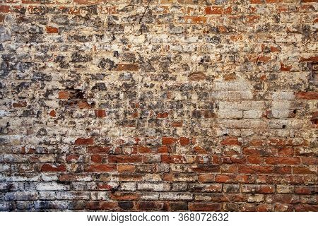 Texture Of Old Ancient Brick Wall, Red Brown Background, Old Brick Wall. Grunge Background. Bric. Ru