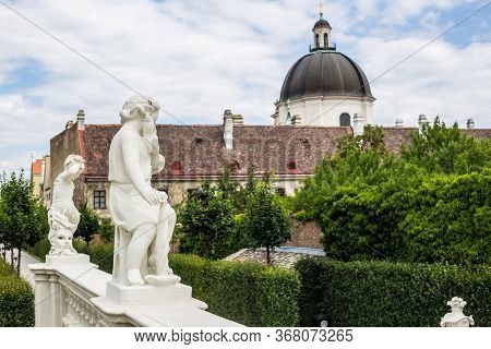 View Of Lower Belvedere Garden And Salesianer Church In The Background, Vienna