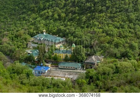 Aerial View Of The Saharna Monastery (manastirea Saharna) In Spring, Moldova