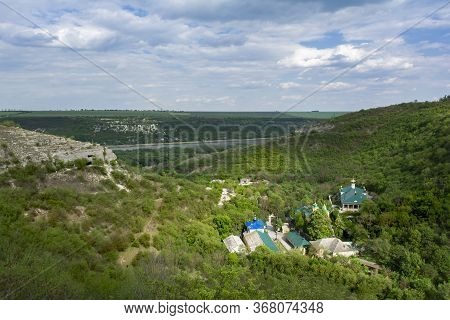 View Of The Saharna Monastery And Dniester River From The Top, Moldova