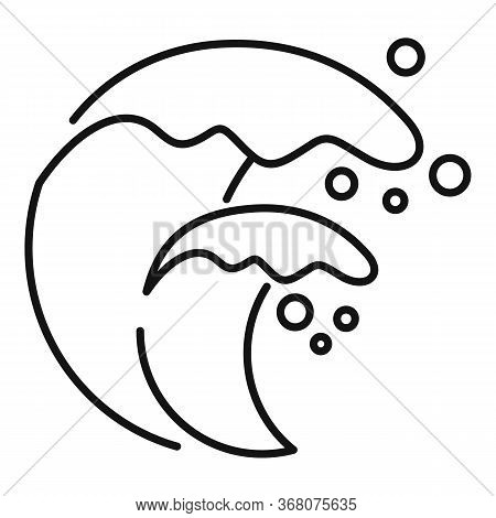 Building Tsunami Icon. Outline Building Tsunami Vector Icon For Web Design Isolated On White Backgro