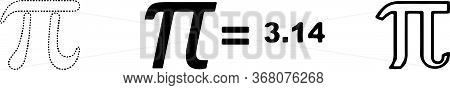Pi Icon Isolated On Background University, Value, Vector