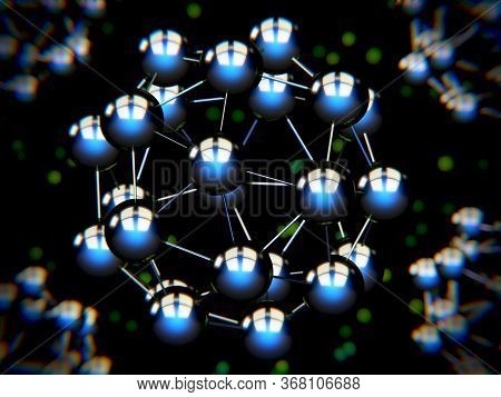 Close-up On A Group Of Nanostructures, 3d Illustration